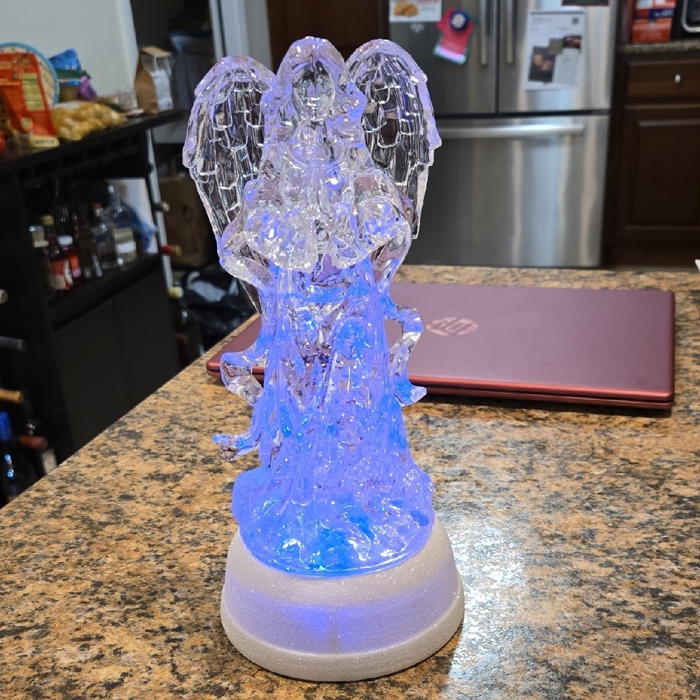 Illuminated Crystal Angel Figurine